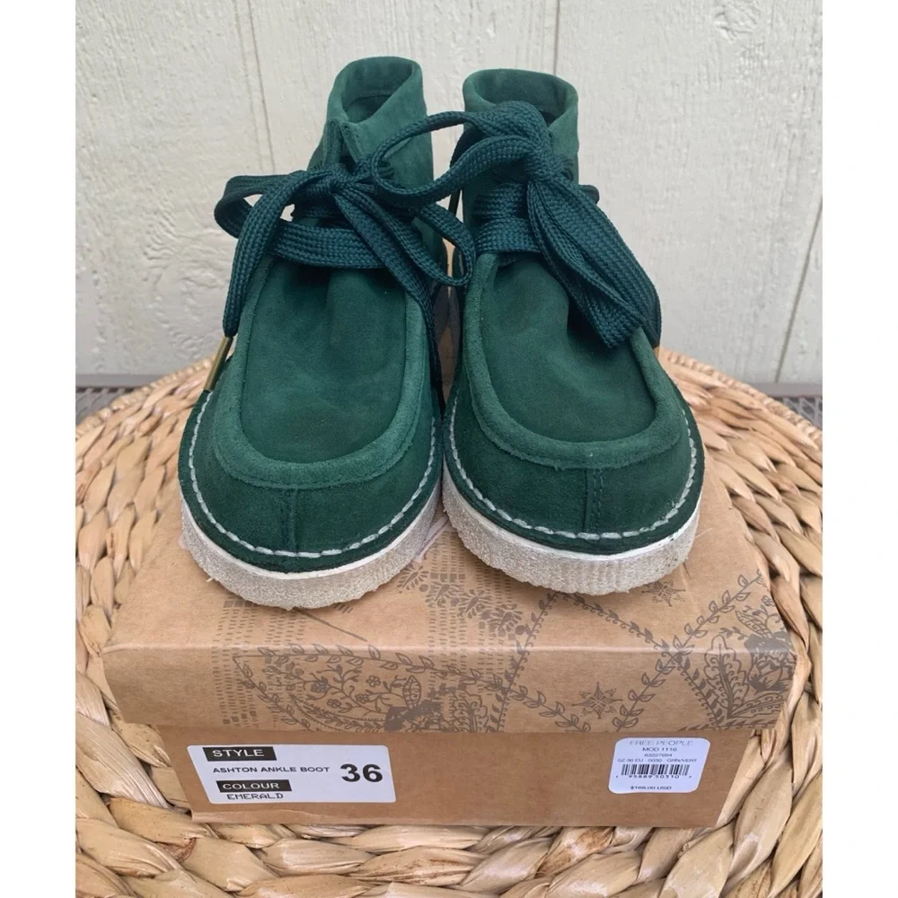 Free People Ashton Ankle Boots Emerald 36